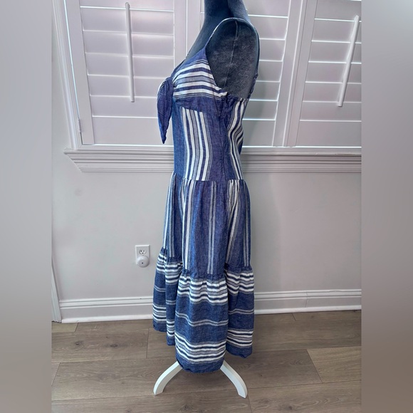 Lauren Ralph Lauren Blue and White Sleeveless Sundress Size 4 - Picture 4 of 12